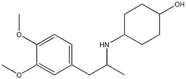 4-{[1-(3,4-dimethoxyphenyl)propan-2-yl]amino}cyclohexan-1-ol Struktur