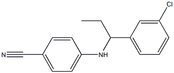 4-{[1-(3-chlorophenyl)propyl]amino}benzonitrile Struktur