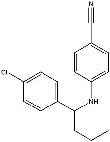 4-{[1-(4-chlorophenyl)butyl]amino}benzonitrile Struktur