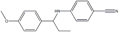 4-{[1-(4-methoxyphenyl)propyl]amino}benzonitrile Struktur