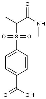 4-{[1-(methylcarbamoyl)ethane]sulfonyl}benzoic acid Struktur