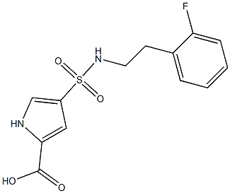 4-{[2-(2-fluorophenyl)ethyl]sulfamoyl}-1H-pyrrole-2-carboxylic acid Struktur