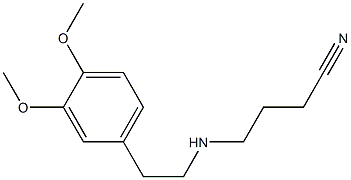 4-{[2-(3,4-dimethoxyphenyl)ethyl]amino}butanenitrile Struktur