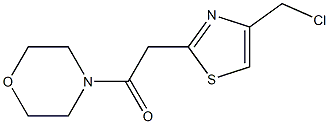 4-{[4-(chloromethyl)-1,3-thiazol-2-yl]acetyl}morpholine Struktur