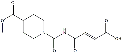 4-{[4-(methoxycarbonyl)piperidin-1-yl]carbonylamino}-4-oxobut-2-enoic acid Struktur