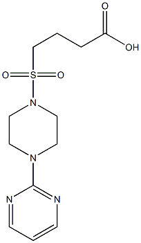 4-{[4-(pyrimidin-2-yl)piperazine-1-]sulfonyl}butanoic acid Struktur