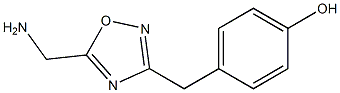 4-{[5-(aminomethyl)-1,2,4-oxadiazol-3-yl]methyl}phenol Struktur