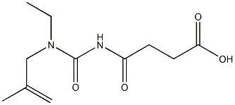 4-{[ethyl(2-methylprop-2-en-1-yl)carbamoyl]amino}-4-oxobutanoic acid Struktur