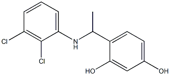 4-{1-[(2,3-dichlorophenyl)amino]ethyl}benzene-1,3-diol Struktur