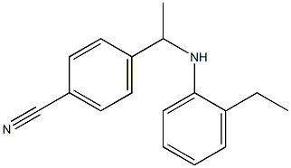 4-{1-[(2-ethylphenyl)amino]ethyl}benzonitrile Struktur