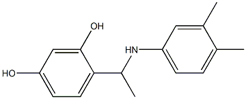 4-{1-[(3,4-dimethylphenyl)amino]ethyl}benzene-1,3-diol Struktur