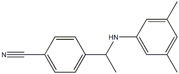 4-{1-[(3,5-dimethylphenyl)amino]ethyl}benzonitrile Struktur