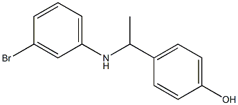 4-{1-[(3-bromophenyl)amino]ethyl}phenol Struktur