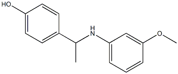 4-{1-[(3-methoxyphenyl)amino]ethyl}phenol Struktur