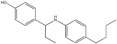 4-{1-[(4-butylphenyl)amino]propyl}phenol Struktur