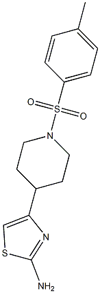 4-{1-[(4-methylphenyl)sulfonyl]piperidin-4-yl}-1,3-thiazol-2-amine Struktur