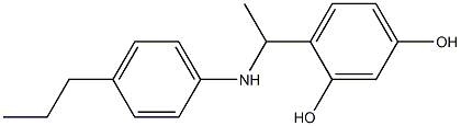 4-{1-[(4-propylphenyl)amino]ethyl}benzene-1,3-diol Struktur