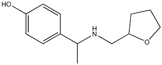 4-{1-[(oxolan-2-ylmethyl)amino]ethyl}phenol Struktur