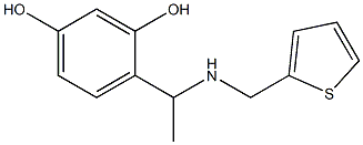 4-{1-[(thiophen-2-ylmethyl)amino]ethyl}benzene-1,3-diol Struktur