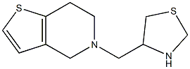 4-{4H,5H,6H,7H-thieno[3,2-c]pyridin-5-ylmethyl}-1,3-thiazolidine Struktur