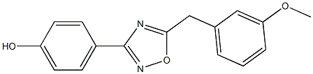 4-{5-[(3-methoxyphenyl)methyl]-1,2,4-oxadiazol-3-yl}phenol Struktur