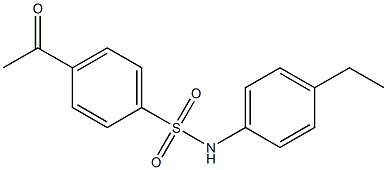 4-acetyl-N-(4-ethylphenyl)benzene-1-sulfonamide Struktur