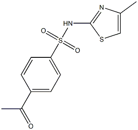 4-acetyl-N-(4-methyl-1,3-thiazol-2-yl)benzene-1-sulfonamide Struktur