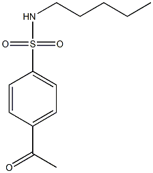 4-acetyl-N-pentylbenzene-1-sulfonamide Struktur