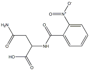 4-amino-2-[(2-nitrobenzoyl)amino]-4-oxobutanoic acid Struktur