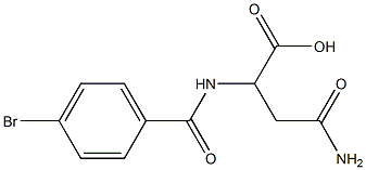 4-amino-2-[(4-bromobenzoyl)amino]-4-oxobutanoic acid Struktur