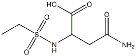 4-amino-2-[(ethylsulfonyl)amino]-4-oxobutanoic acid Struktur