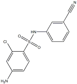 4-amino-2-chloro-N-(3-cyanophenyl)benzene-1-sulfonamide Struktur