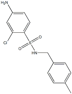 4-amino-2-chloro-N-[(4-methylphenyl)methyl]benzene-1-sulfonamide Struktur