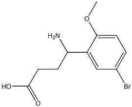 4-amino-4-(5-bromo-2-methoxyphenyl)butanoic acid Struktur