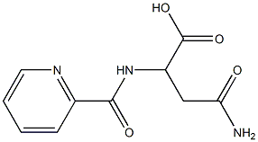 4-amino-4-oxo-2-[(pyridin-2-ylcarbonyl)amino]butanoic acid Struktur