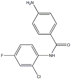 4-amino-N-(2-chloro-4-fluorophenyl)benzamide Struktur