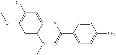 4-amino-N-(5-chloro-2,4-dimethoxyphenyl)benzamide Struktur