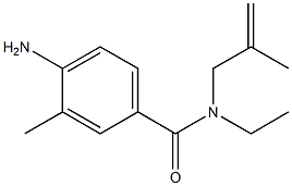 4-amino-N-ethyl-3-methyl-N-(2-methylprop-2-enyl)benzamide Struktur