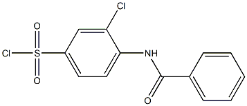 4-benzamido-3-chlorobenzene-1-sulfonyl chloride Struktur