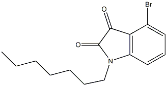 4-bromo-1-heptyl-2,3-dihydro-1H-indole-2,3-dione Struktur