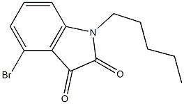 4-bromo-1-pentyl-2,3-dihydro-1H-indole-2,3-dione Struktur