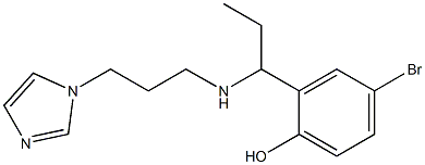 4-bromo-2-(1-{[3-(1H-imidazol-1-yl)propyl]amino}propyl)phenol Struktur