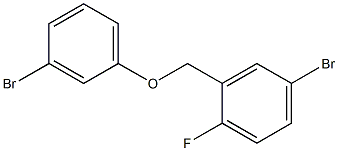 4-bromo-2-(3-bromophenoxymethyl)-1-fluorobenzene Struktur