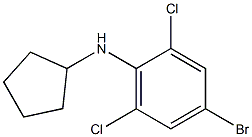 4-bromo-2,6-dichloro-N-cyclopentylaniline Struktur