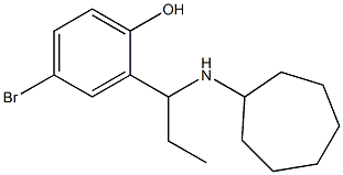 4-bromo-2-[1-(cycloheptylamino)propyl]phenol Struktur