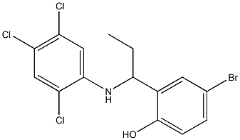 4-bromo-2-{1-[(2,4,5-trichlorophenyl)amino]propyl}phenol Struktur