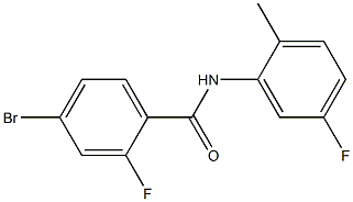 4-bromo-2-fluoro-N-(5-fluoro-2-methylphenyl)benzamide Struktur