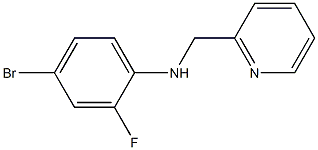 4-bromo-2-fluoro-N-(pyridin-2-ylmethyl)aniline Struktur