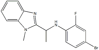 4-bromo-2-fluoro-N-[1-(1-methyl-1H-1,3-benzodiazol-2-yl)ethyl]aniline Struktur