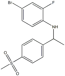 4-bromo-2-fluoro-N-[1-(4-methanesulfonylphenyl)ethyl]aniline Struktur